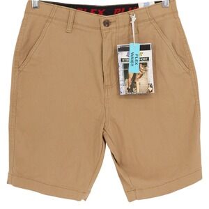 Plugg Stretch Flex Waist Shorts Mens Size 29 Boardwalk Khaki Casual NWT